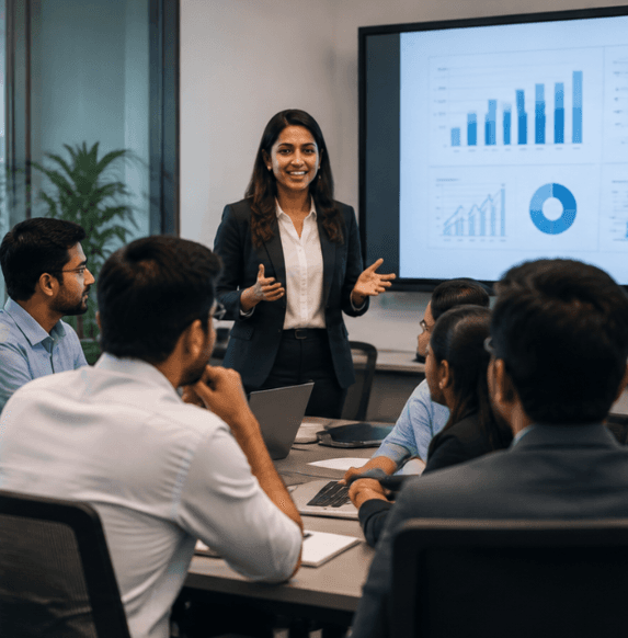 Corporate team developing its capabilities